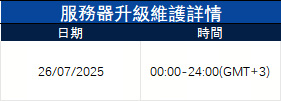 服務器升級維護通知